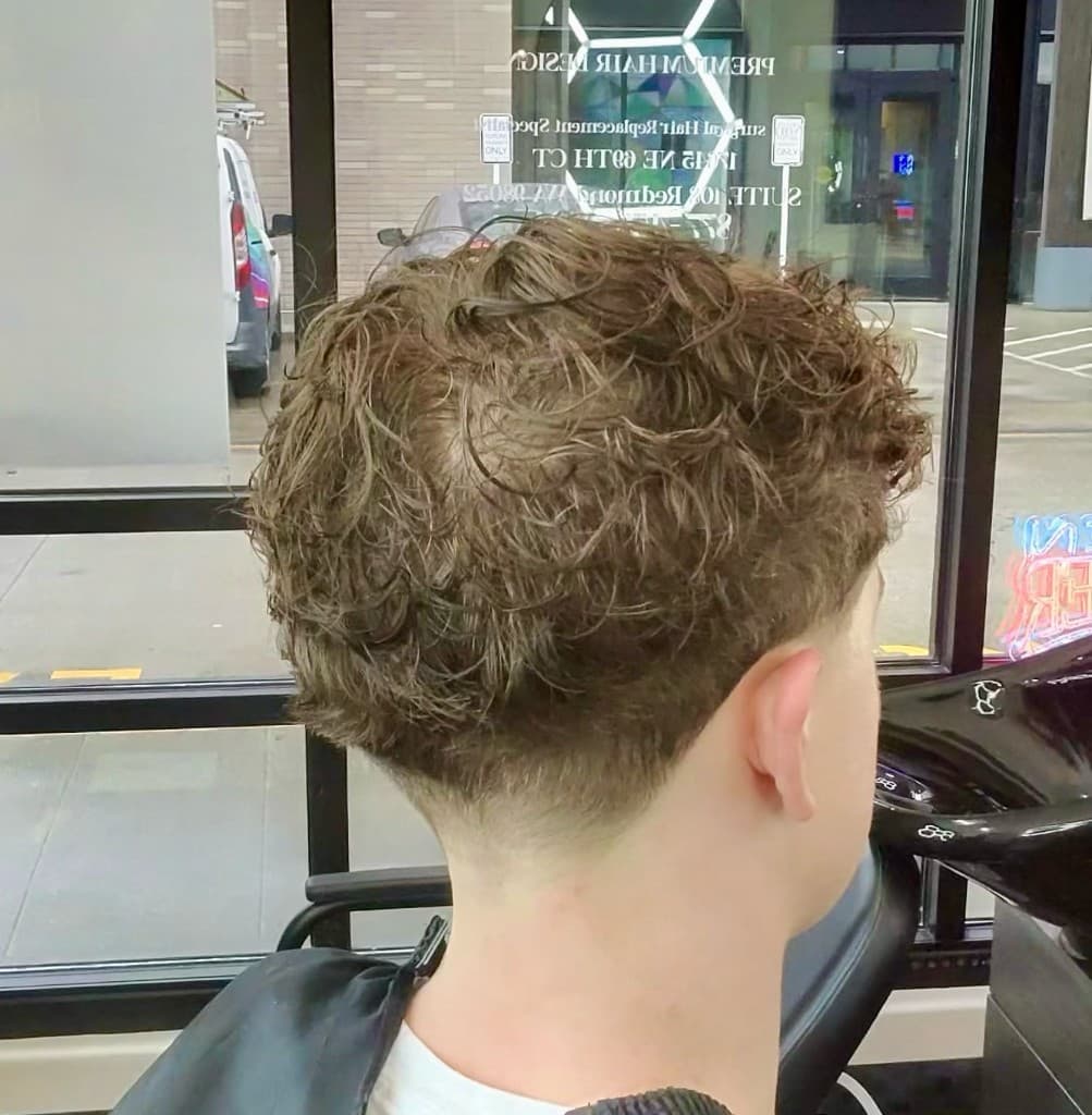 Taper fade with natural texture